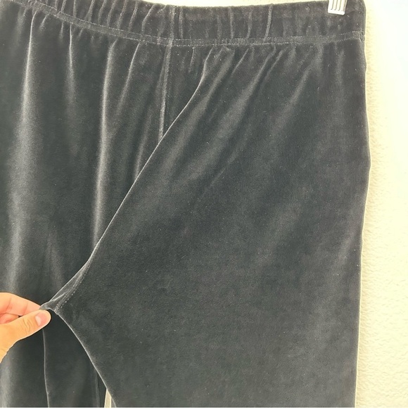 Nili Lotan Daphne Velour Wide Leg Sweatpant black medium - Picture 10 of 13